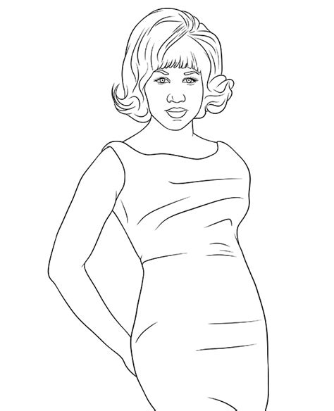 aretha franklin coloring page|Aretha Franklin coloring page singer .